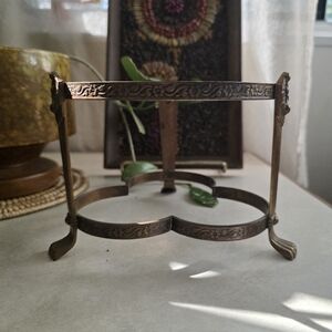 Vintage Brass Footed Plant Holder